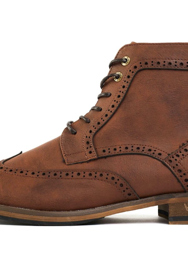Cowboy/biker ankle boot - tan2