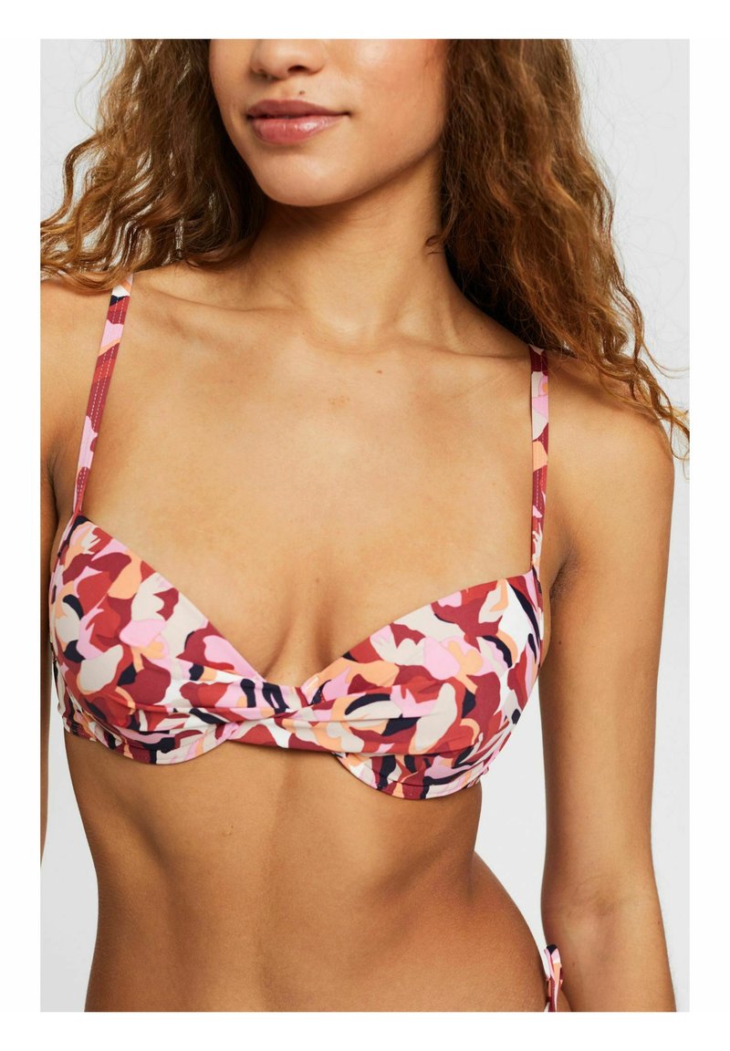 Esprit CARILO Top de bikini dark red/rojo oscuro Zalando.es