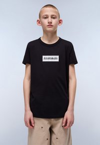 Napapijri - CHAMOIS UNISEX - Apdrukāts T-krekls - black Miniatūras attēls 1