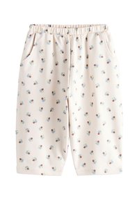 Next REGULAR FIT  - Hlače - ecru white ditsy floral