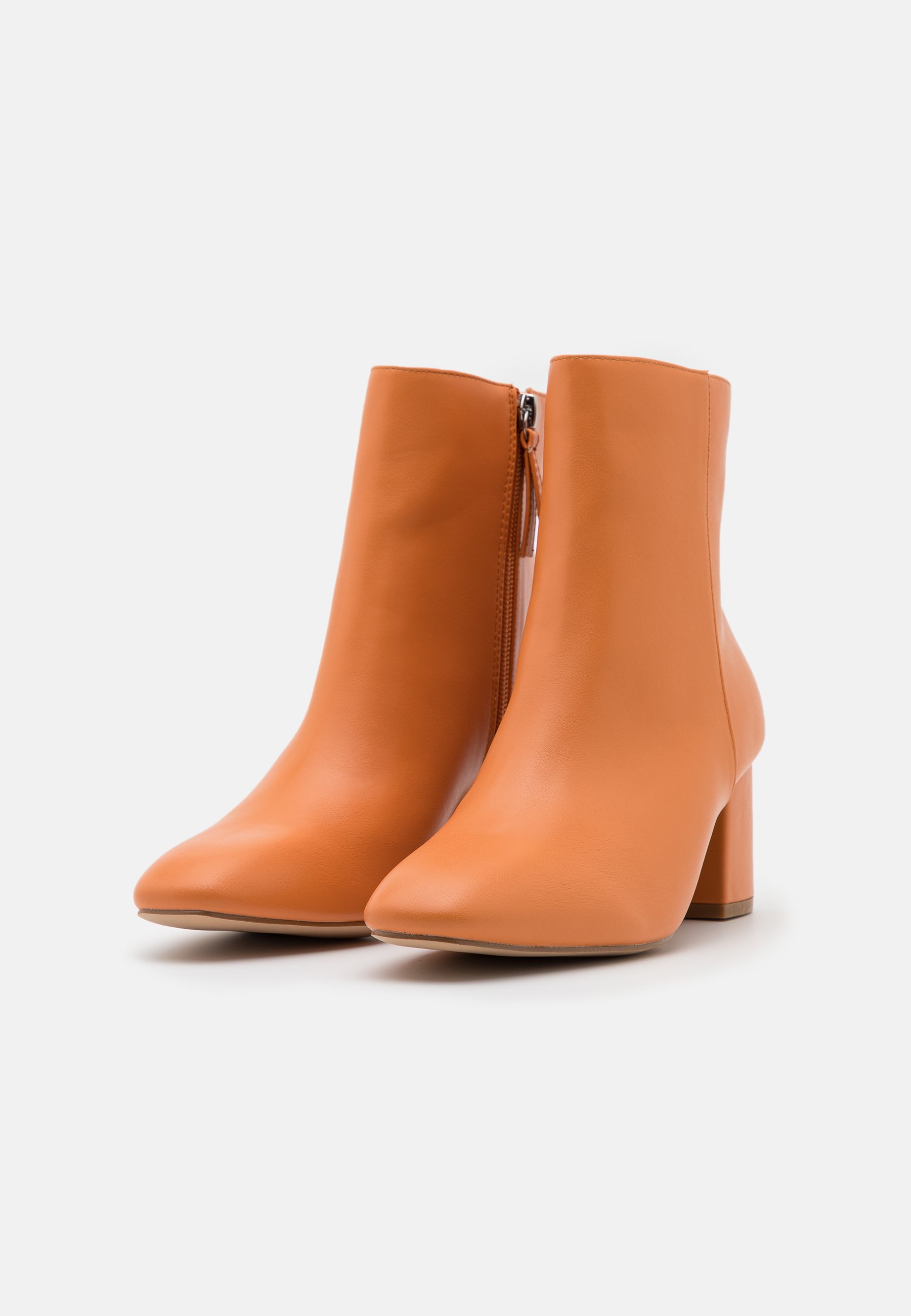orange flat boots