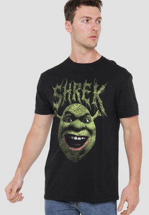 Universal Studios, SHREK FACE ROCK - Print T-shirt - black