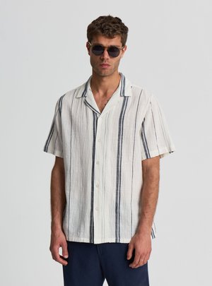 Terranova, CAMICIA MC RIGHE - Camicia - var bianco lana