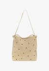 SLCALILJE EYELETS SUEDE - Τσάντα Tote - white pepper