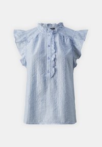 Vero Moda VMINES FRILL - Blouse - blue/white