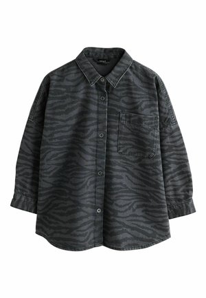 REGULAR FIT - ZEBRA ANIMAL - Nööpidega pluus - grey/black