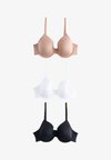 PAD FULL CUP FIT - ULTIMATE COMFORT SMOOTHING 3 PACK - Bøjle-bh - black/white/praline nude