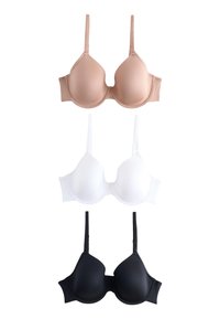 Next PAD FULL CUP FIT - ULTIMATE COMFORT SMOOTHING 3 PACK - Merevítős melltartó - black/white/praline nude