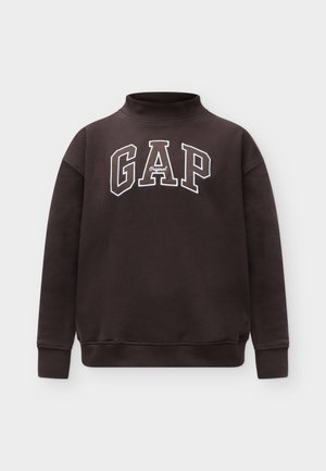 GAP, LOGO MOCKNECK TUNIC - Mikina - brown