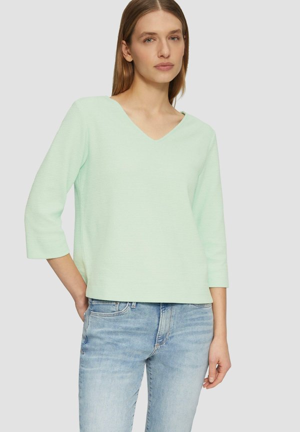 STRUKTURIERTES 3 4 ÄRMELN - Strickpullover - minze