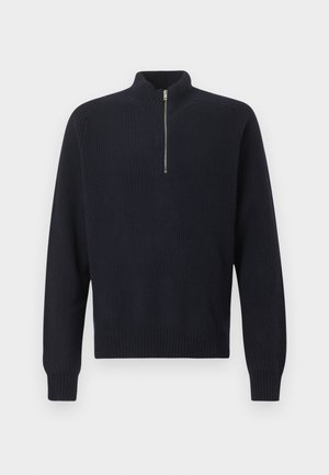 HALF ZIP SWEATER - Strickpullover - navy