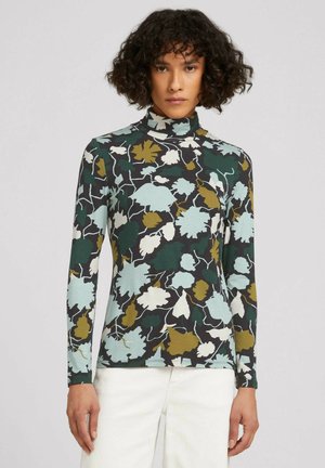 Top s dlouhým rukávem - green large floral design