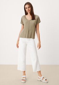 s.Oliver MET EEN LOOSE FIT - T-shirt print - dusty olive