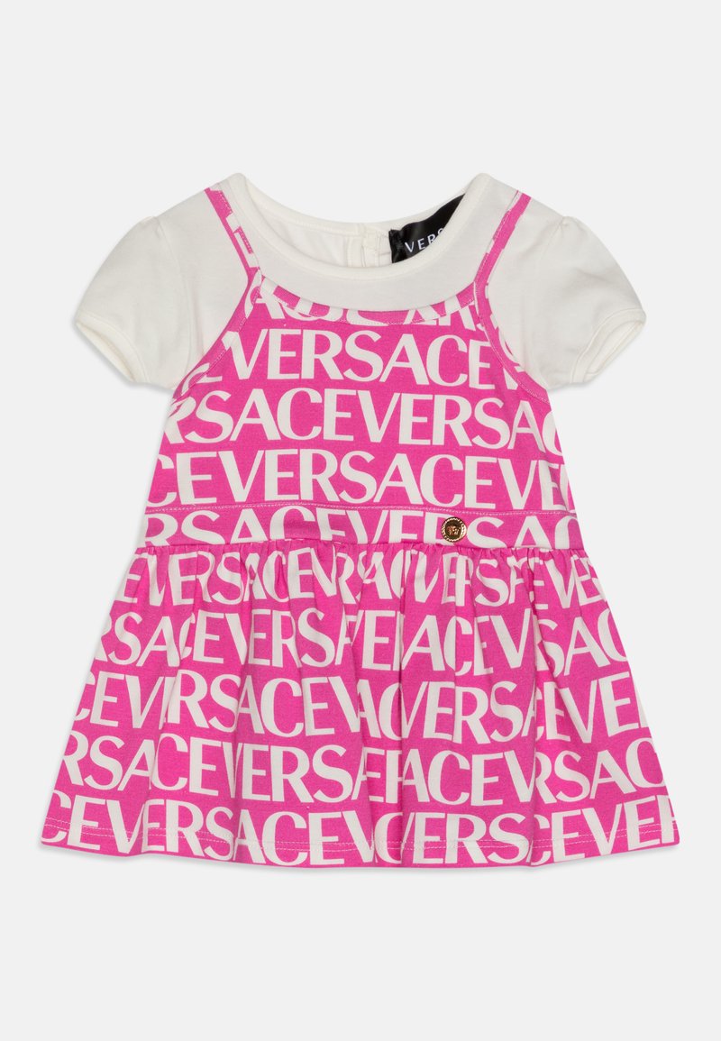 Versace DRESS ON REPEAT KIDS Jerseykjole bianco/rosa/rosa Zalando.no