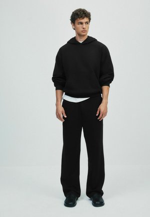THE SET, 2 PACK LOOPBACK STRAIGHT JOGGERS - Pantaloni sportivi - black brown