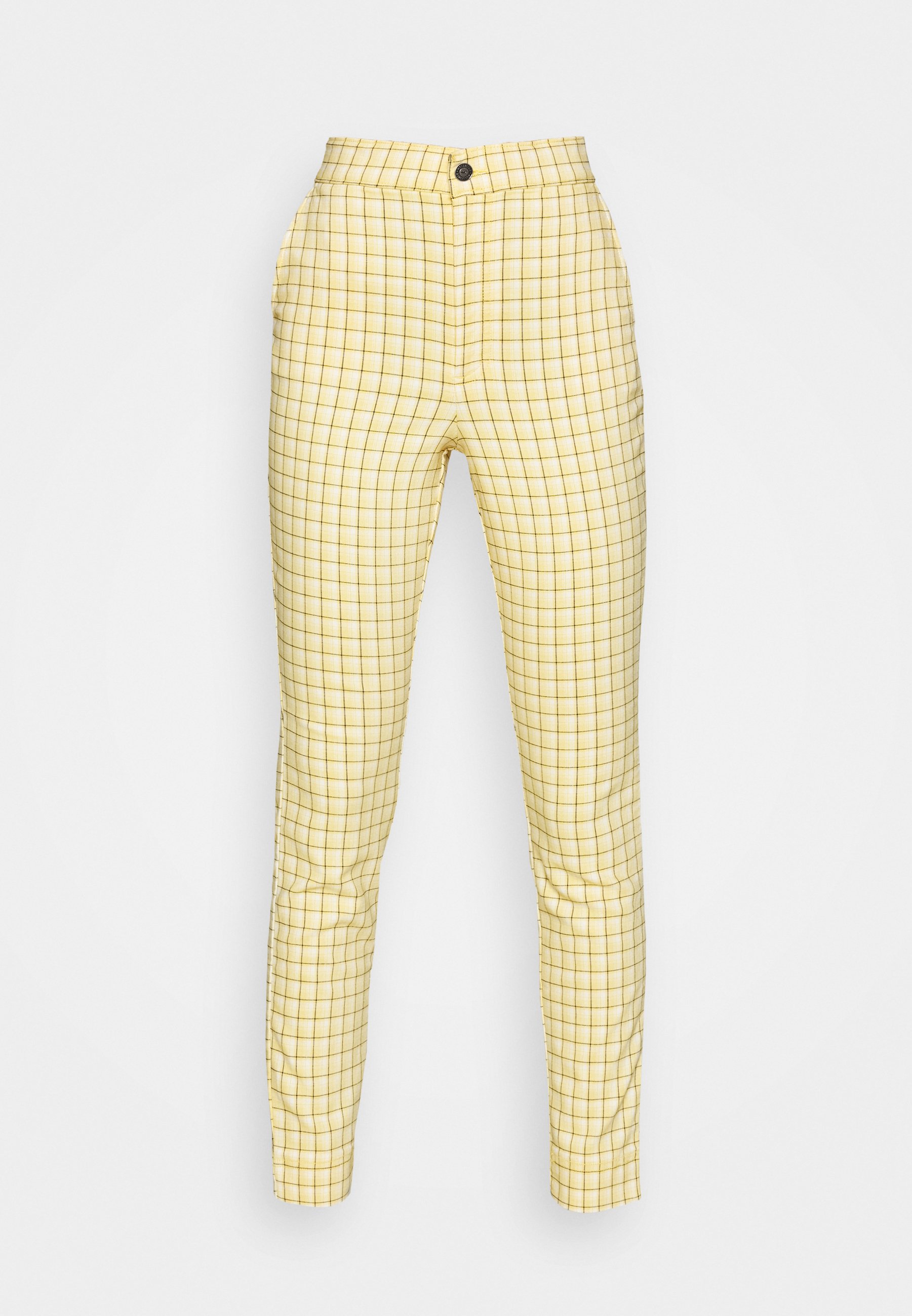 Hollister Co. PLAID - Trousers - yellow 