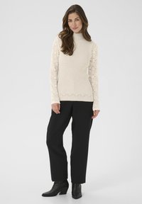 Cream DELA SLEEVELESS TURTLENECK - Topp - oat melange