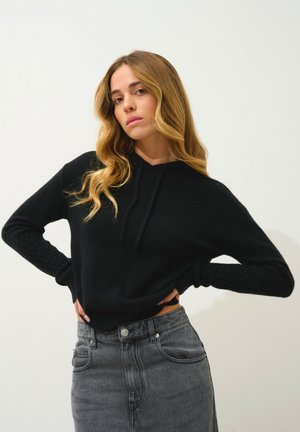 ELOWEN HOODED - Felpa con cappuccio - black