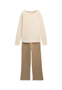 TOM TAILOR LOUNGEWEAR SET - Pyjama - brown midel uni
