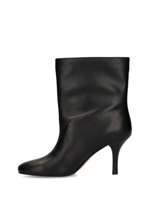 sacha, BRAUNE LEDERSTIEFELETTEN MIT ABSATZ - Lage laarzen - black