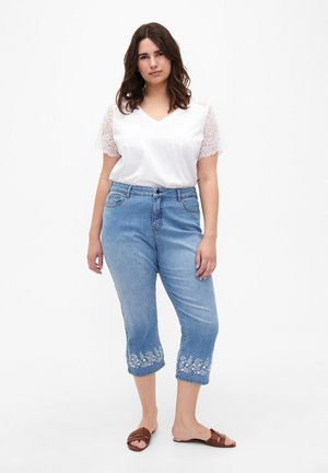 Zizzi WITH SHORT SLEEVES - Triko s potiskem - bright white