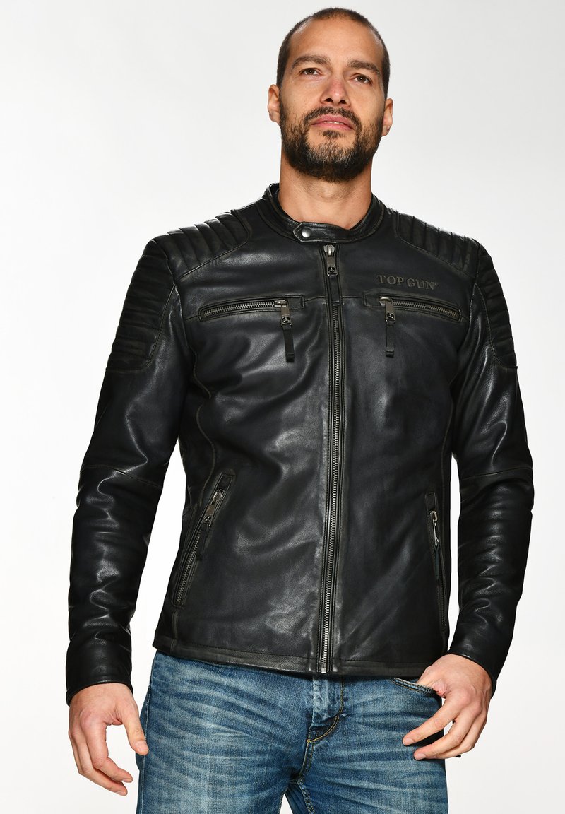 TOP GUN Skinnjacka - schwarz