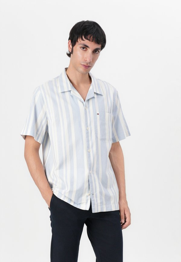 STRIPED CAMP COLLAR SHIRT - Shirt2