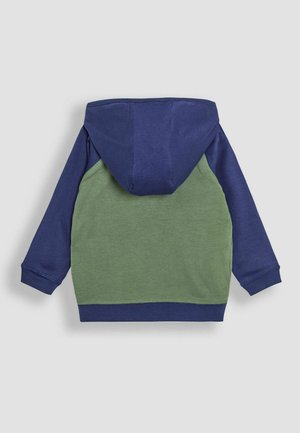 JoJo Maman Bébé REGULAR FIT - APPLIQUÉ REVERSIBLE - Sweater met rits - navy tractor