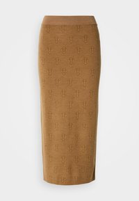 MONOGRAM SKIRT - Kokerrok - whiskey brown