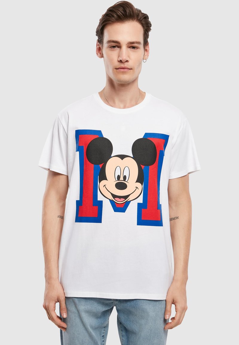 Merchcode MICKEY MOUSE M FACE - T-shirts med print - white