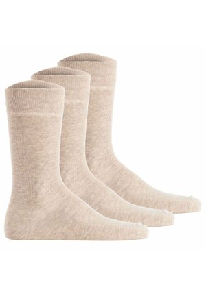 Hudson UNISEX 3ER PACK SIMPLY BASIC - Socken - beige meliert