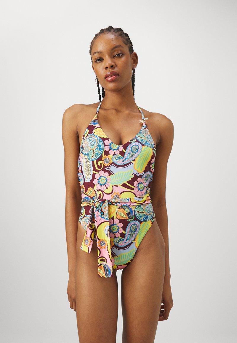 Guess ONE PIECE - Costume da bagno - rose floral/multicolore