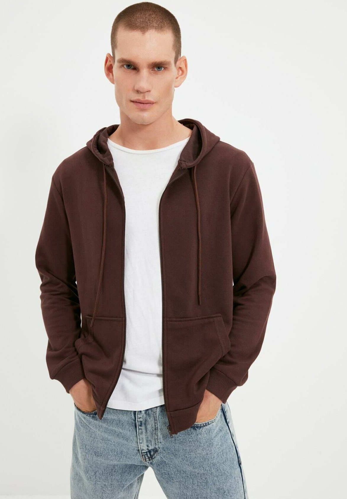 Compra Aesthetic Long Sl Sudaderas Marrón Cremallera Con Capucha Sudadera  Con Capucha Mujeres 2021 Otoño Bolsillos Vintage De Gran Tamaño Con Capucha  De Gran Tamaño Mujeres Y2k Mujeres Con Capucha Barato 