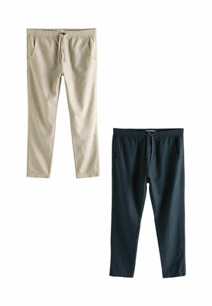 Next 2 PACK REGULAR FIT - Bukser - navy blue natural ecru