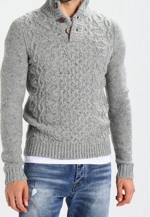 Strickpullover - mottled grey