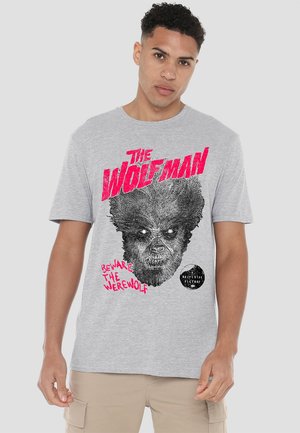 MONSTERS THE WOLFMAN - Print T-shirt - mottled light grey