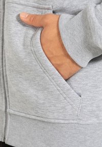 Smilodox Zip-up sweatshirt - grau melange