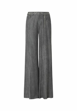 LIU JO, LIU JO FLARE PANTS WITH BELT - Τζιν καμπάνα - grey