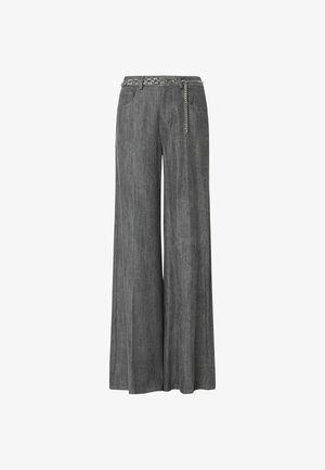 LIU JO, LIU JO FLARE PANTS WITH BELT - Τζιν καμπάνα - grey