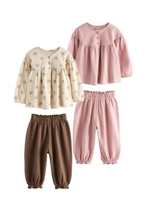 Next, REGULAR FIT - LONG SLEEVE BLOUSE AND BLOOMER TROUSERS 4 PACK SET - Trousers - pink
