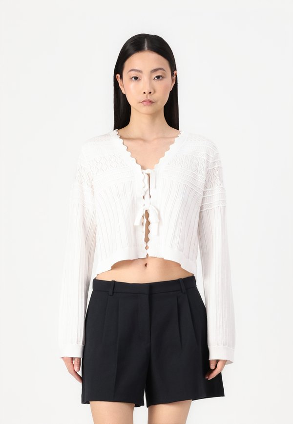 OBJANIKA CARDIGAN - Cardigan - cloud dancer