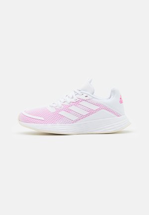 DURAMO - Neutral running shoes - footwear white/screaming pink