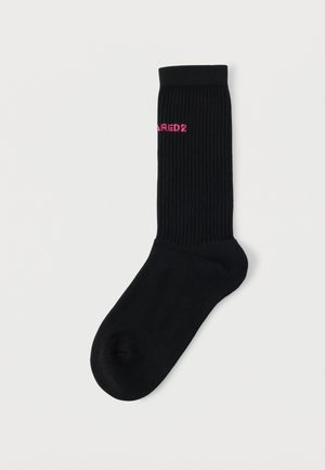 MID CREW SOCKS - Socken - black/fuxia