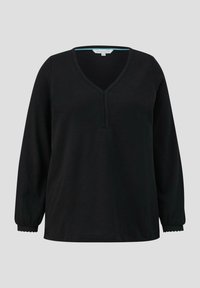 Triangle MIT FLAMMG STRUKTUR - Top dugih rukava - schwarz