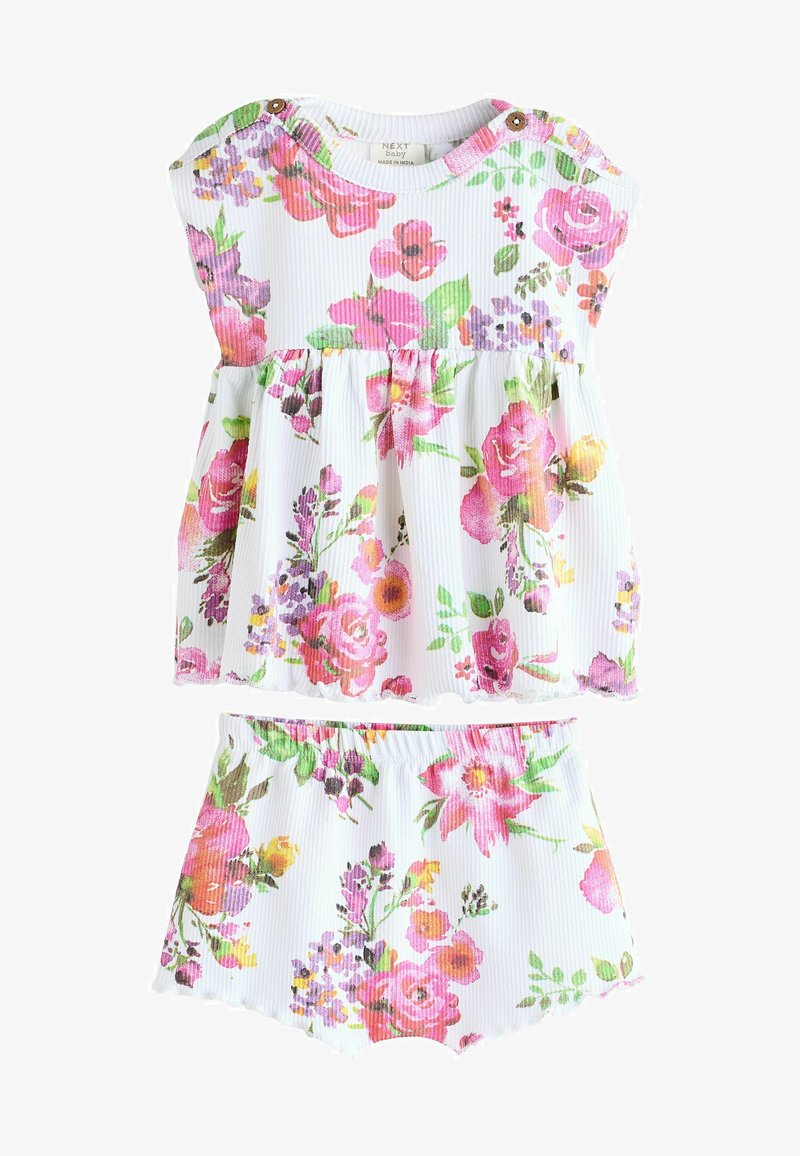 Next PEPLUM 2 PIECE SET REGULAR FIT - Rövidnadrágok - white floral