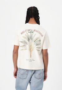 JORHYDRA CUTOUT TEE CREW NECK - T-shirts med print - antique white