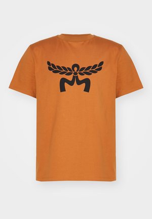 MCM LAUREL - T-shirt con stampa - cognac