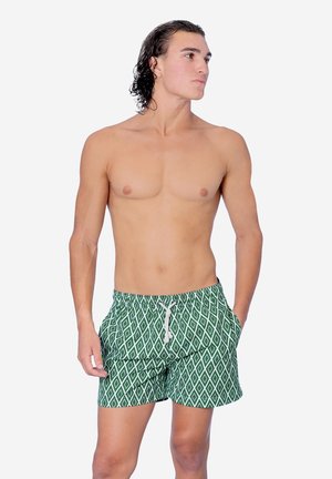 PRAIANO - Shorts da mare - green white graphic print