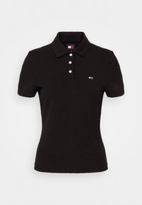 Tommy Jeans SLIM ESSENTIAL - Polo - black