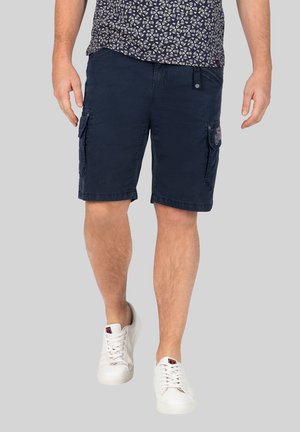 MIT GÜRTEL  - Shorts - blau